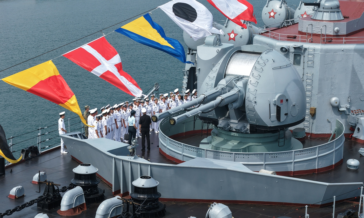 China's Advanced Type 052D Destroyer Kaifeng and Russia's Formidable Missile Cruiser Varyag Conduct Mutual Ship Tours During Joint Sea-2026 Bilateral Naval Exercise