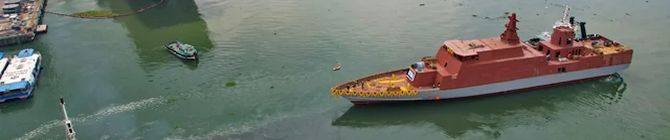 Cochin Shipyard Hands Over Domestically Built Anti-Submarine Warfare Shallow Water Vessel INS 'Malvan' to the Indian Navy
